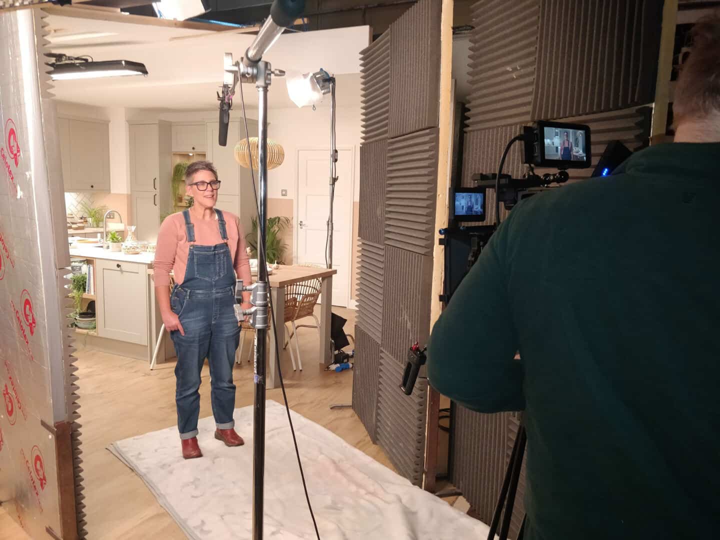 Award-winning interiors blogger STacey Sheppard on the set of Magnet's Tatton Kitchen in Pebble