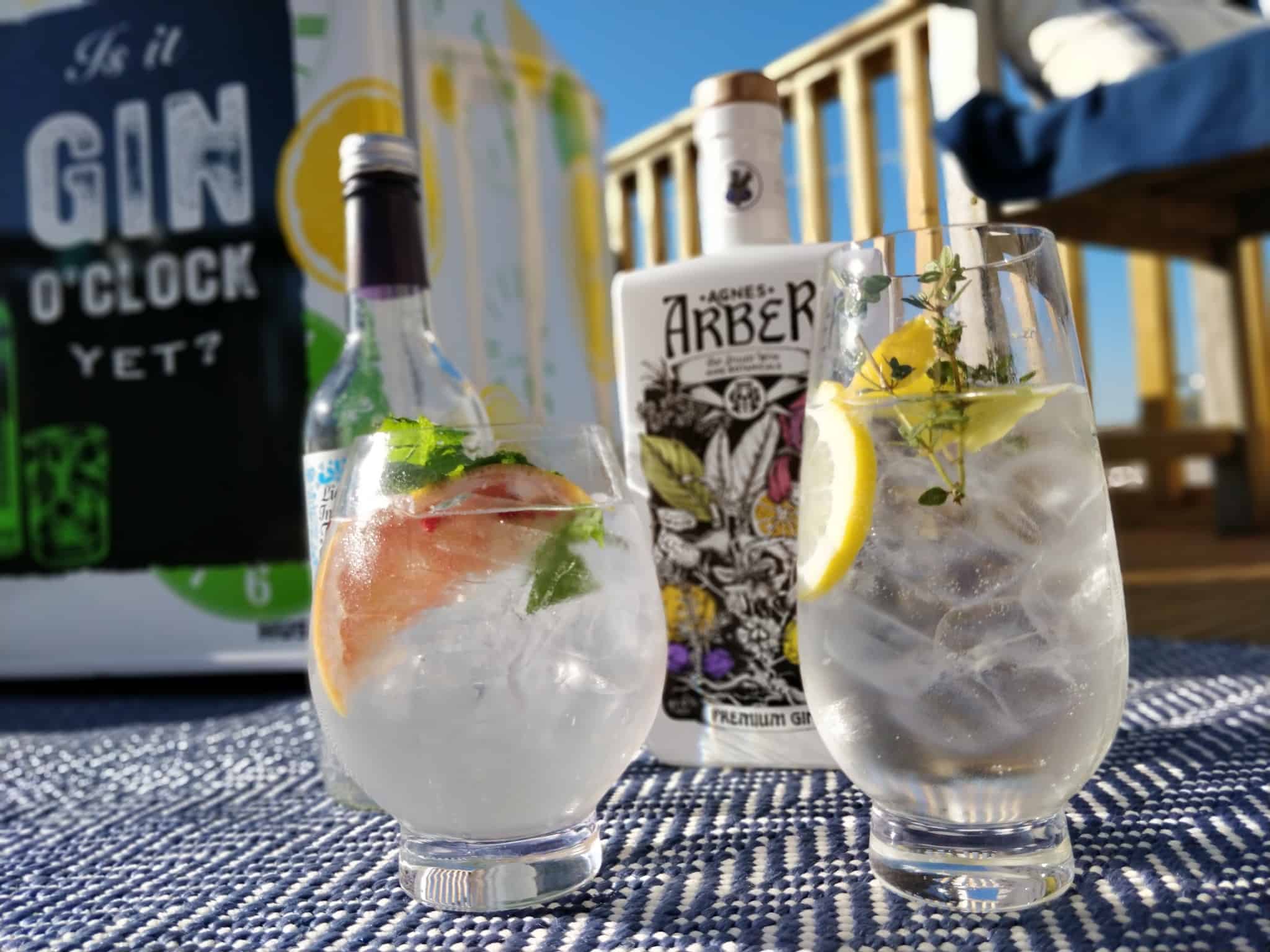 Making Gin Cocktails - Husky Gin Fridge, Dartington Crystal glasses and Agnes Arber Gin