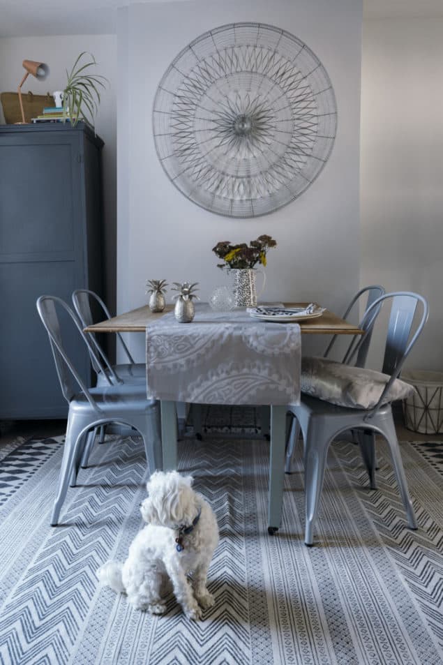 Maxine Brady's dining room featuring Laura Ashley - grey interiors