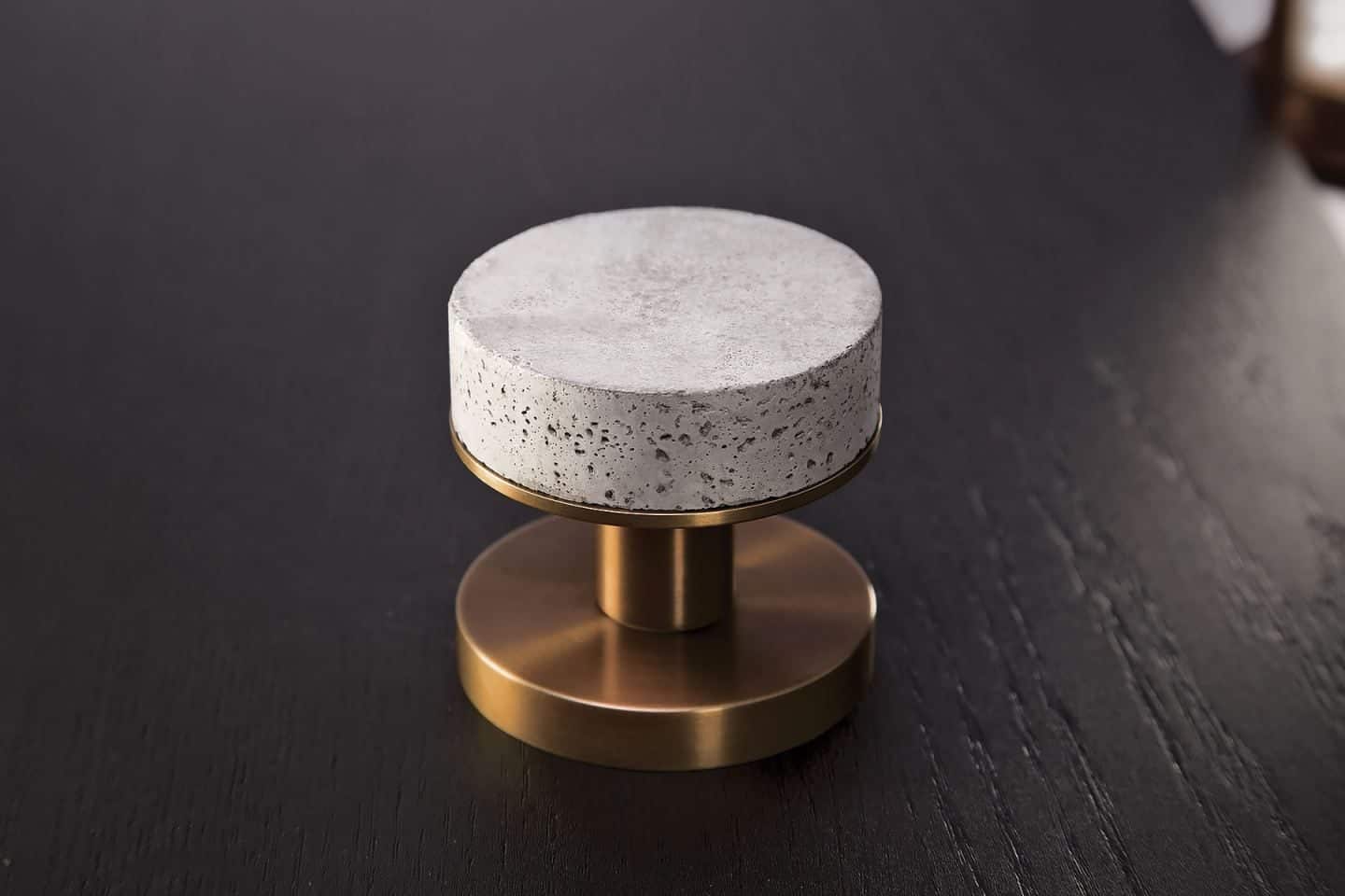 Designer door handles made from concrete and metal from Designer Doorware's Bullet & Stone collection