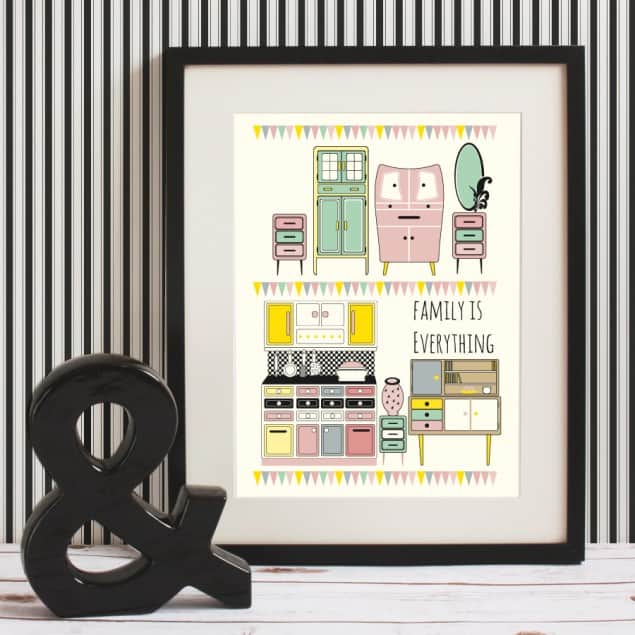 Mleko Furniture Family fine art giclee print