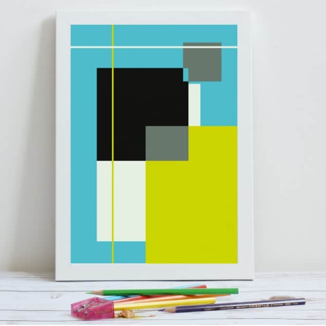 Mleko Rectangles fine art giclee print