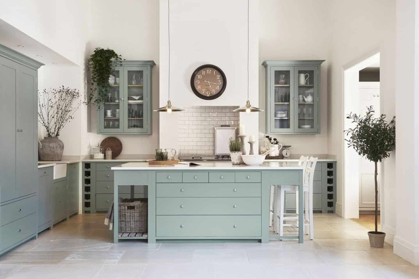 Neptune Edgbaston - Suffolk kitchen hand-painted in Sage from £12,000