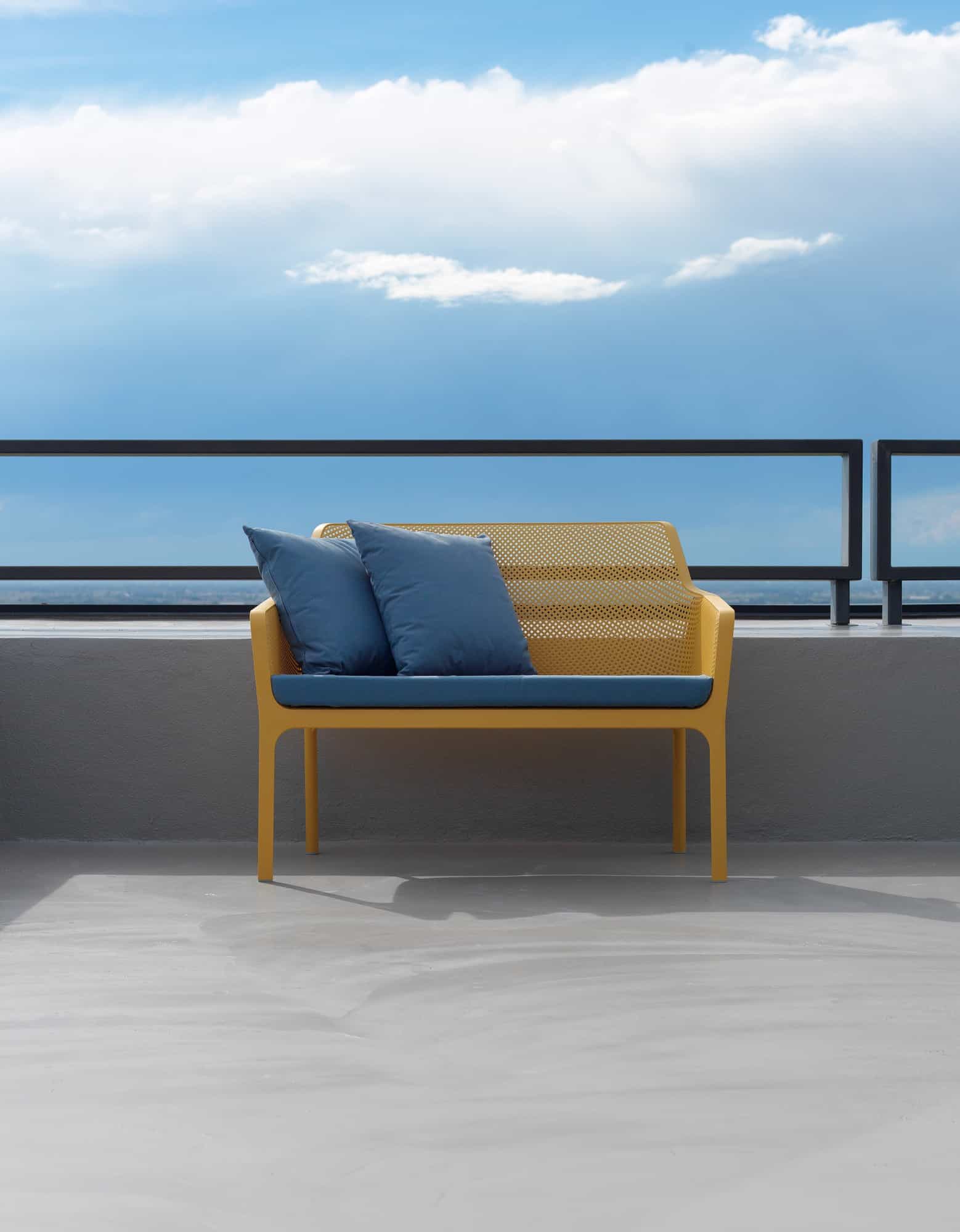 Net outdoor furniture - sofa by Nardi in yellow