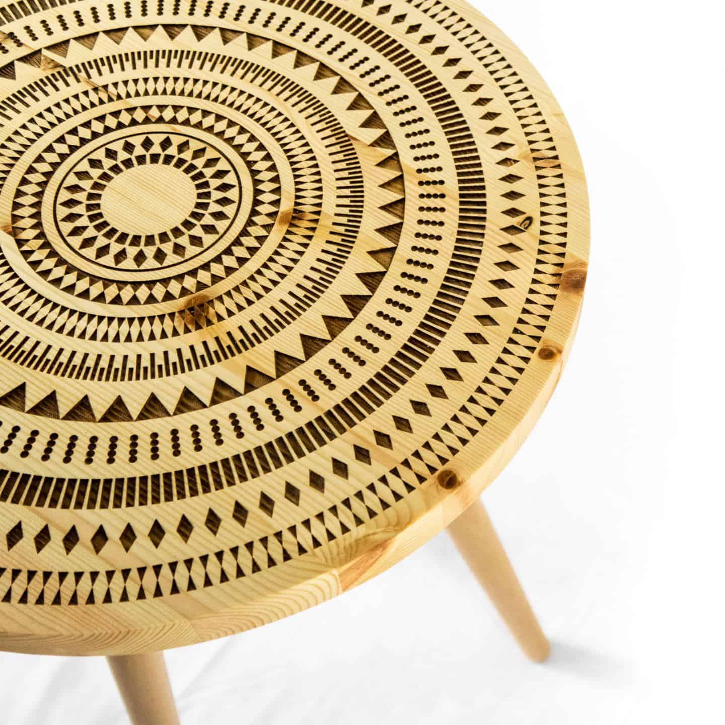 Nihal Shah tribal wooden stool