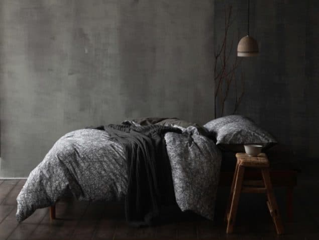 Nordic Nights Niko Cotton Digital Printed Duvet Cover from Cloth & Clay - grey interiors