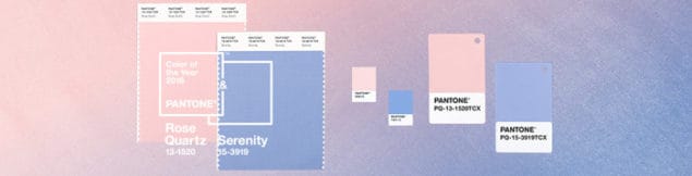 Pantone Colour of the Year 2016 Rose Quartz & Serenity