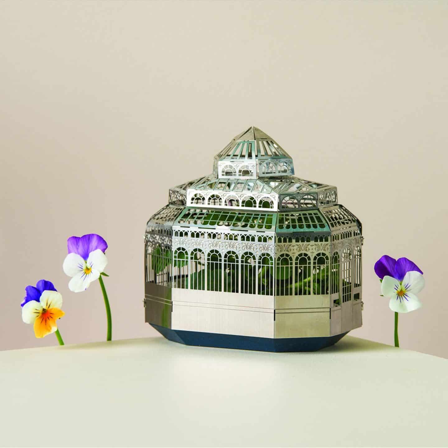 Gifts for plant lovers. This metal miniature plant terrarium kit is from Another Studio