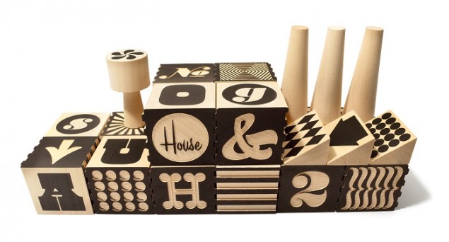 Alphabet Factory Wooden Blocks by House Industries and Uncle Goose