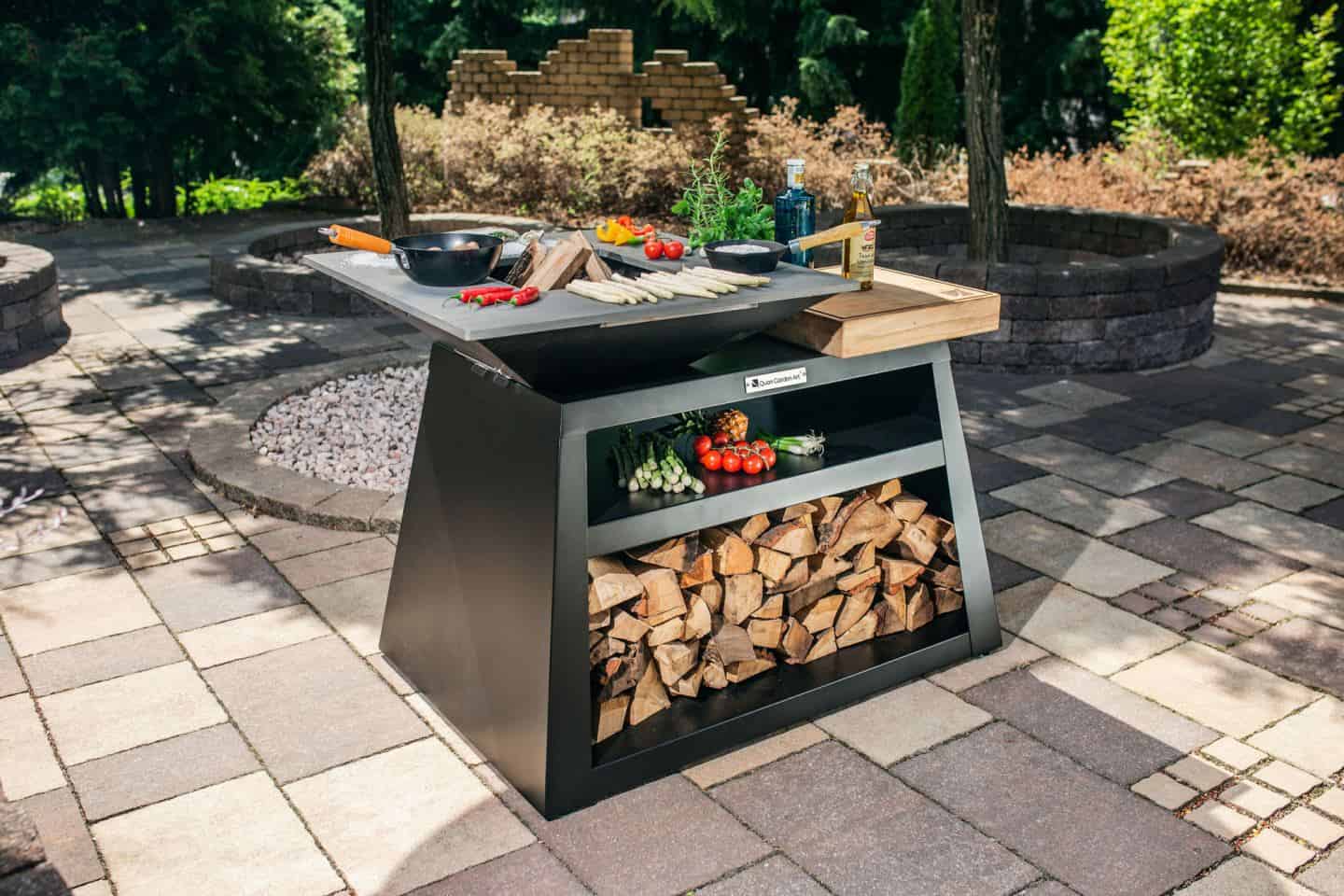 A wood-fired BBQ on the patio is a great way to entertain friends and family for a summer staycation in the garden