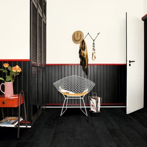 Quickstep flooring burnt black planks