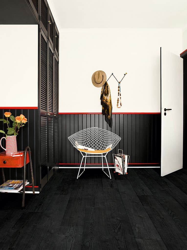 Quickstep flooring burnt black planks