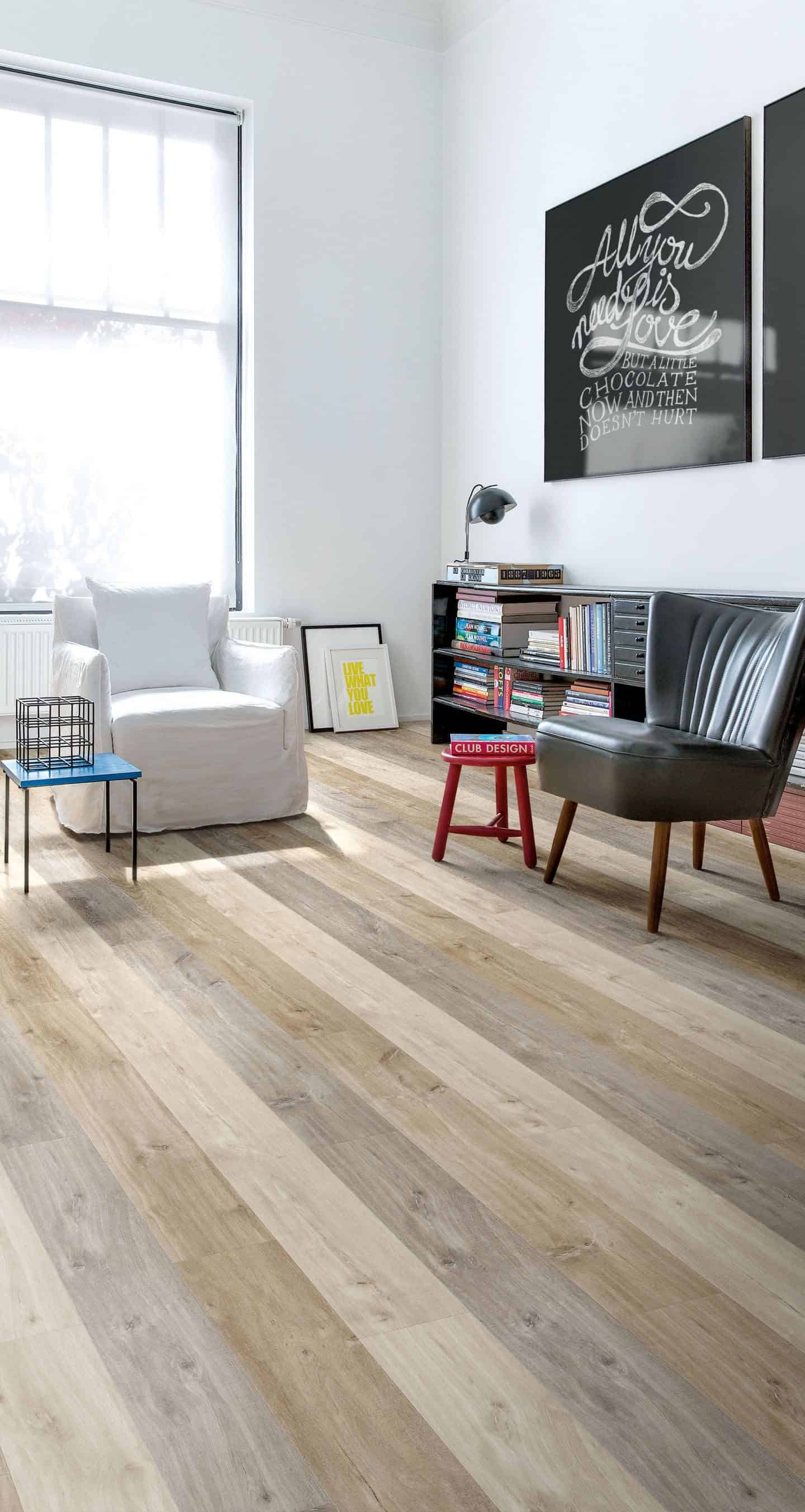 Flooring Trends - Quickstep Flooring using planks in different wood finishes to create a mix-and-match effect