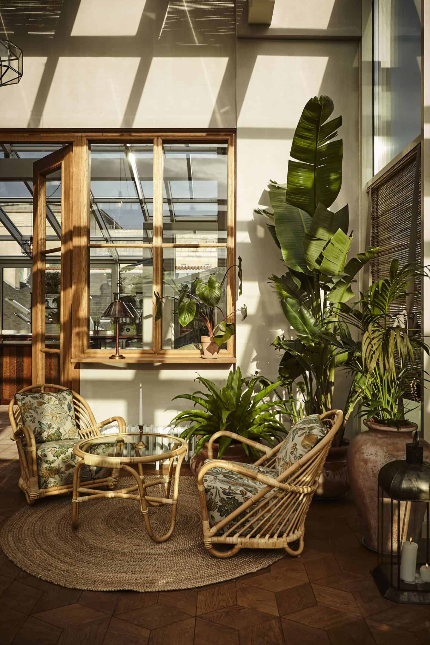 Sander Hotel, a design hotel in copenhagen. The roof terrace is full of plants and has fabulous views over the city