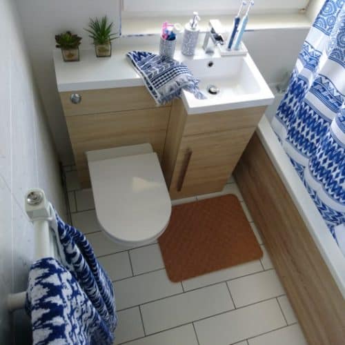 Small Bathroom refresh using Indigo Blue accessories from Sorema