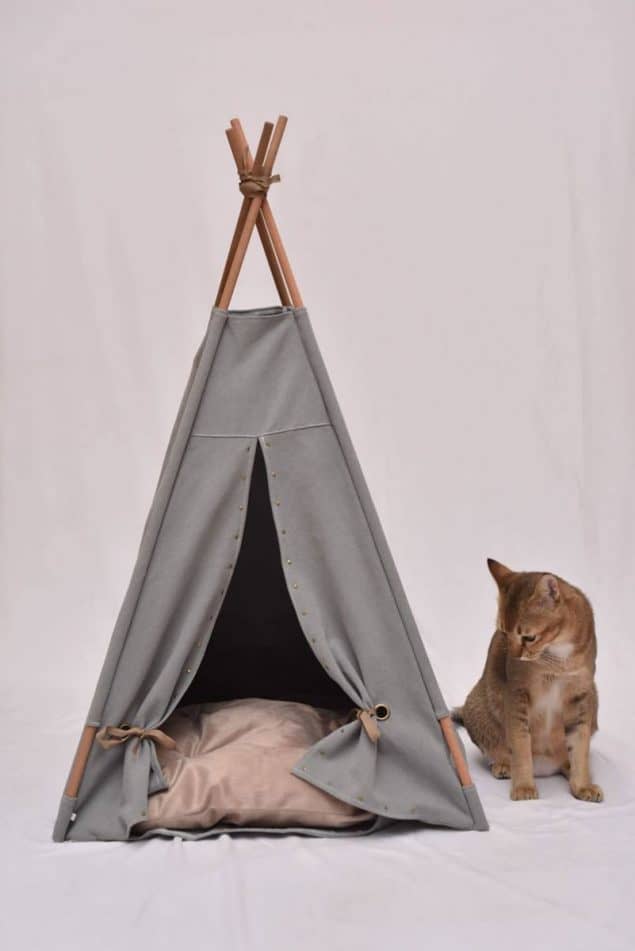 Smoke & Tobacco Cat Tree by Tuft + Paw - stylish cat beds for design conscious pet owners