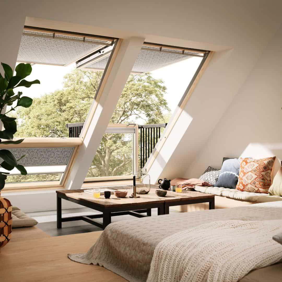 Dreamy loft conversion inspiration. Image by Velux featuring Cabrio Windows