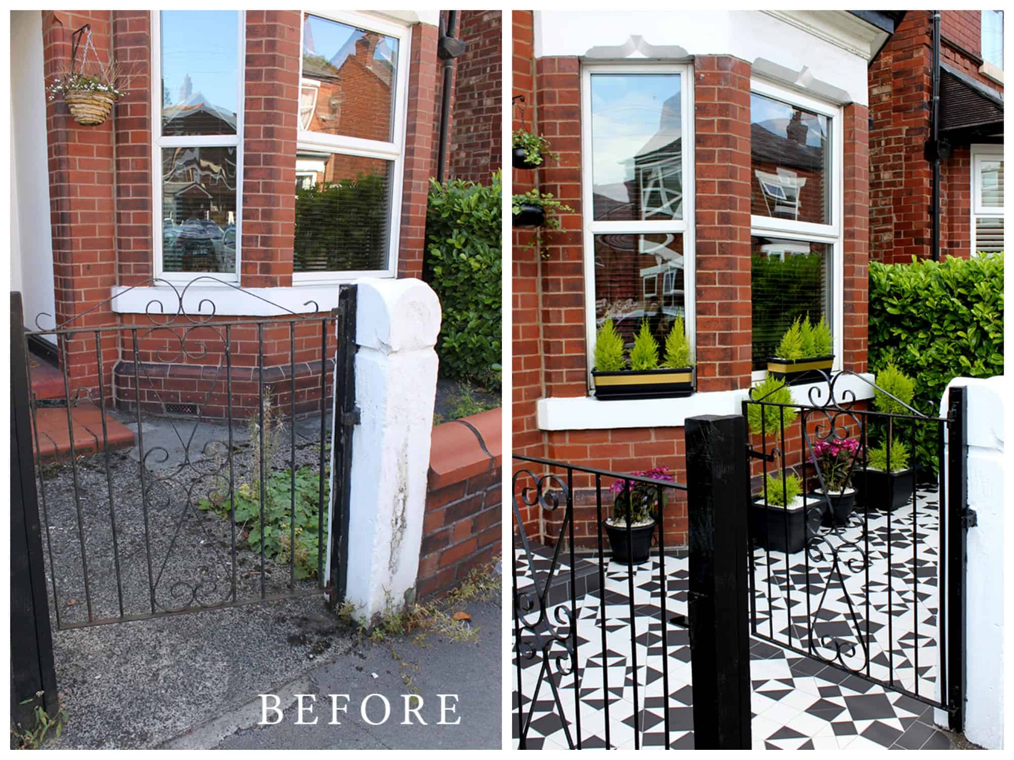 Swoonworthy blog front patio makeover. 10 tips for preparing your home for sale - give it curb appeal