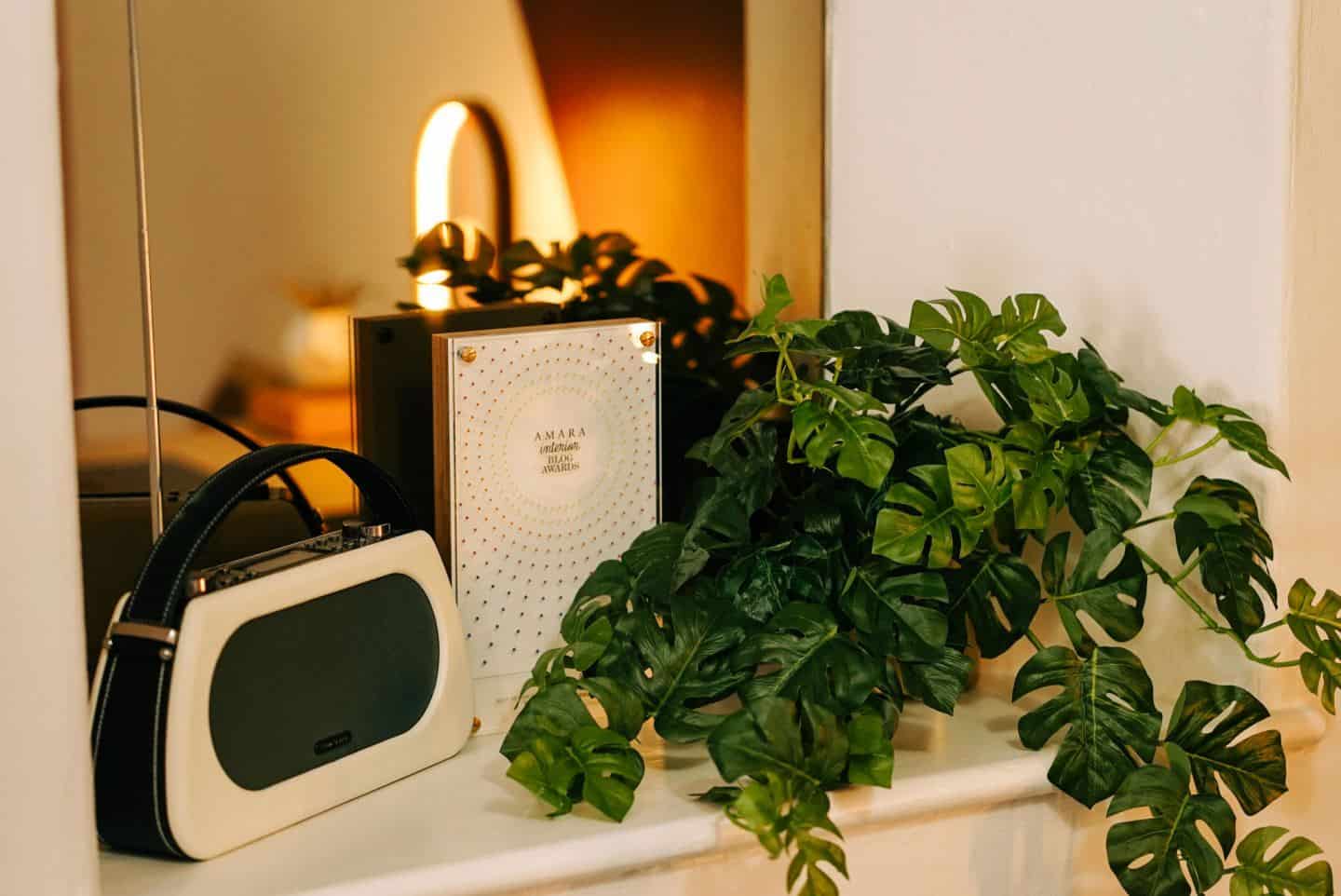 Plants and a stereo at The Tribe, a coworking space in Totnes for female entrepreneurs 