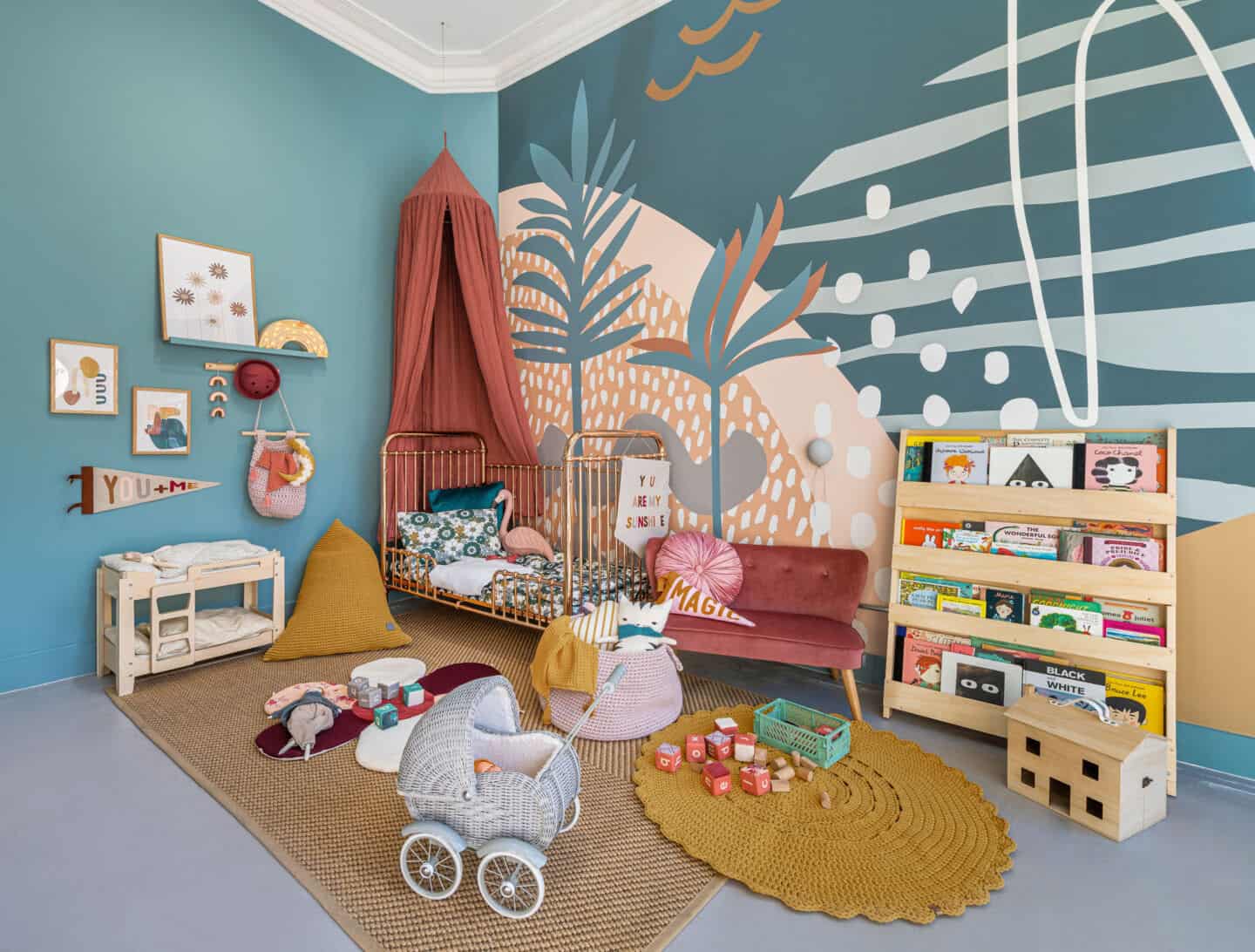 A kids play room