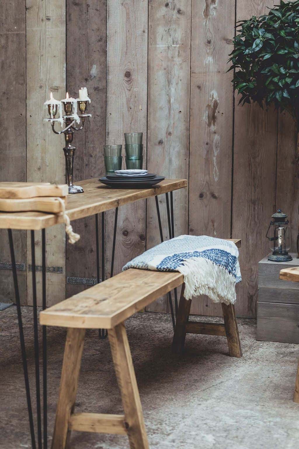 Vincent Trading-Table & Bench - reclaimed wooden items 