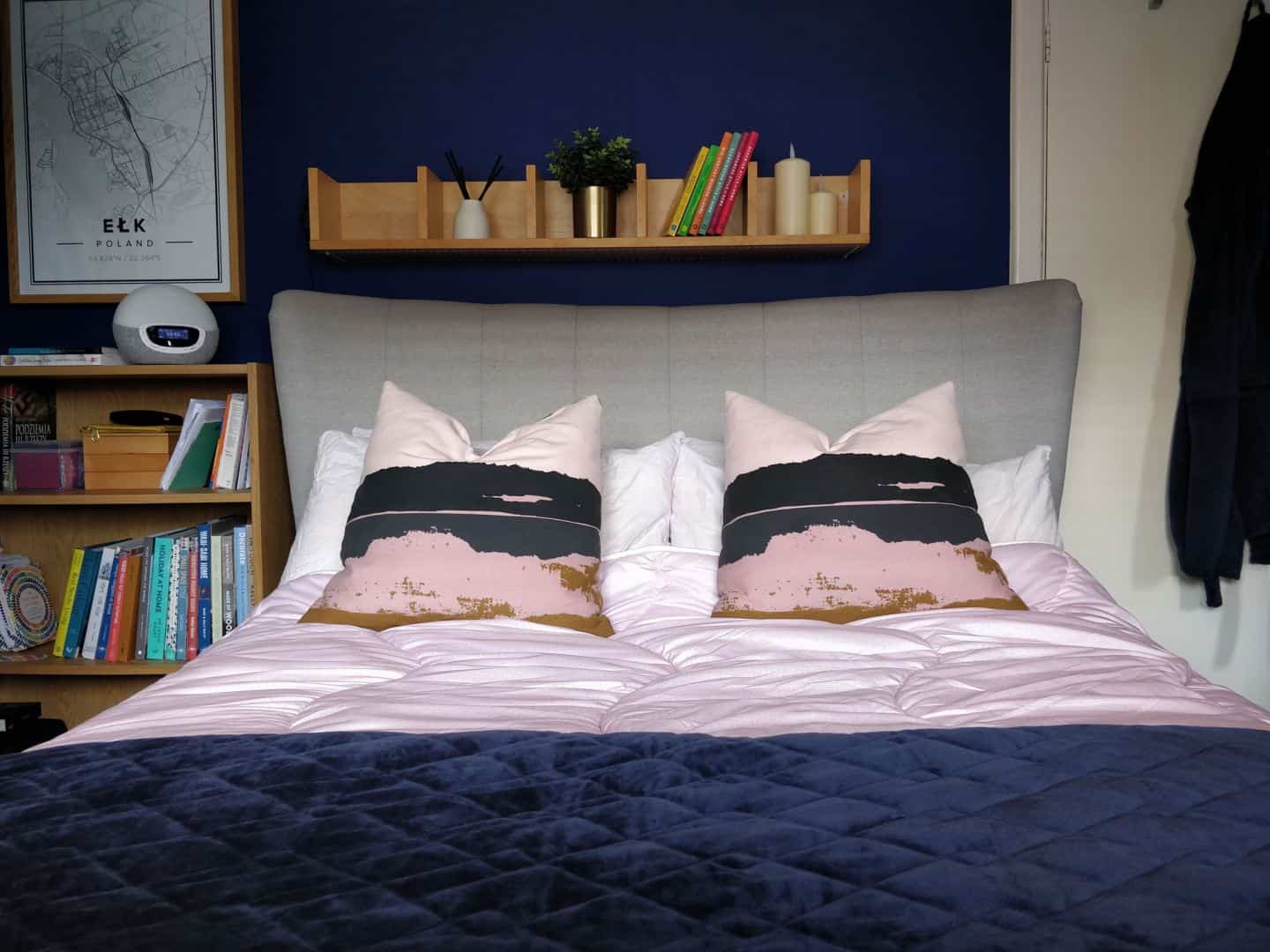 World Sleep Day 2020-5 Ways to Improve your Sleep. A double bed with pink and blue bedding